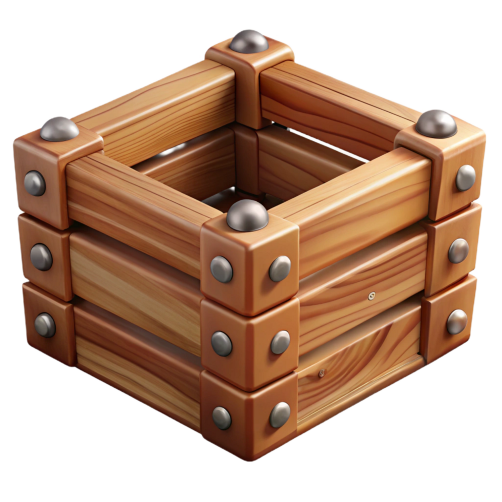stunning rustic Wooden Crate Cutout genuine png