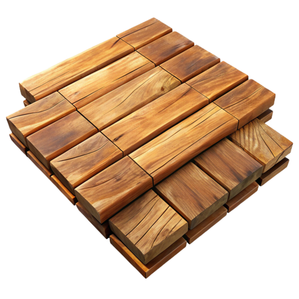 beautiful minimalist Wooden Flooring Planks Arranged Isolated high resolution png