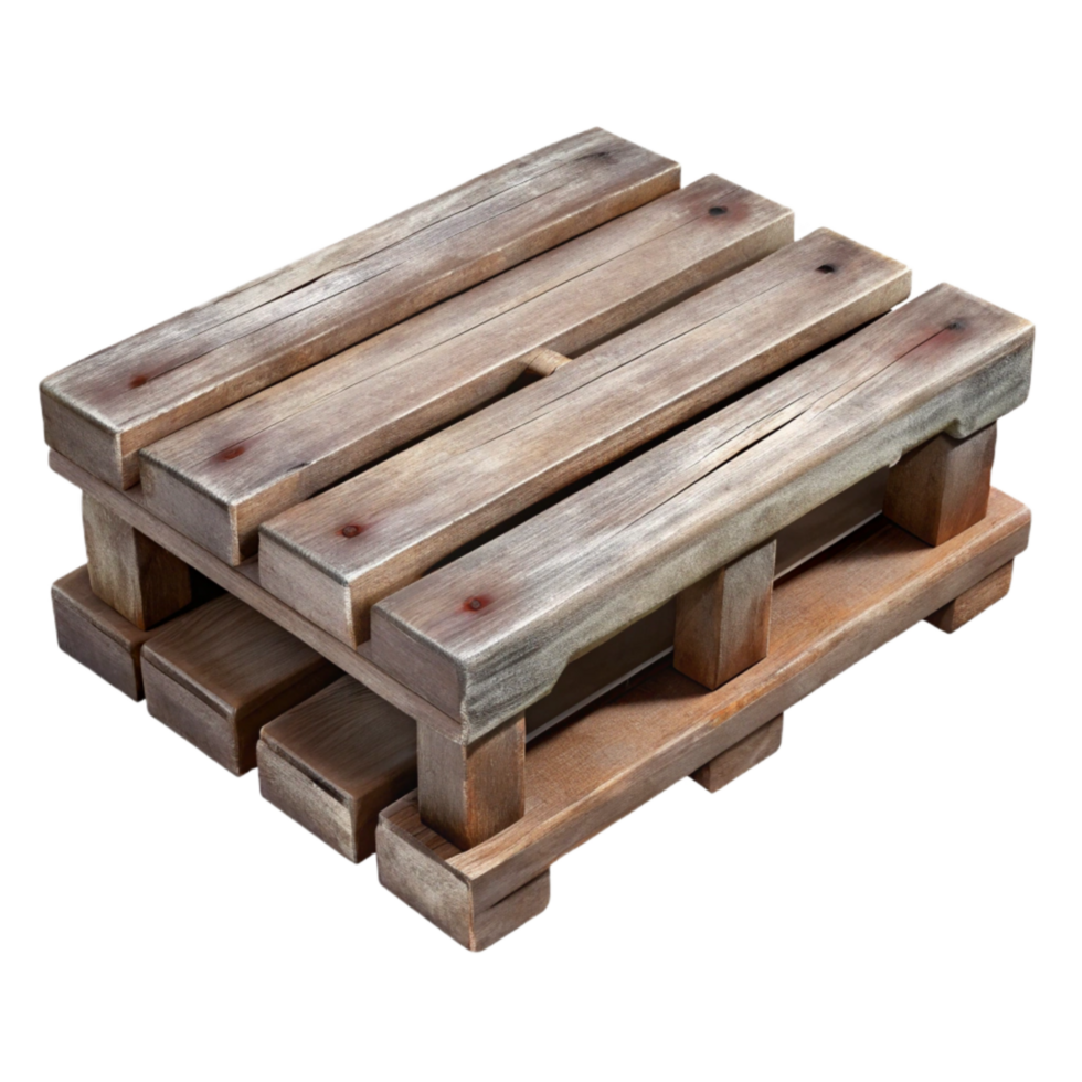 vibrant classic Wooden Pallet Distressed Style Isolated Transparent Background detailed png