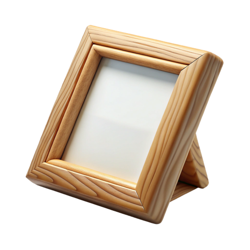 impressive vintage Wooden Picture Frame with White Mat Transparent Background png