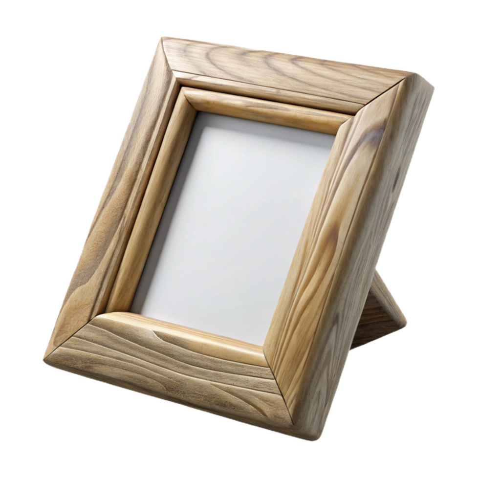 wonderful traditional Wooden Picture Frame with White Mat Transparent Background original png