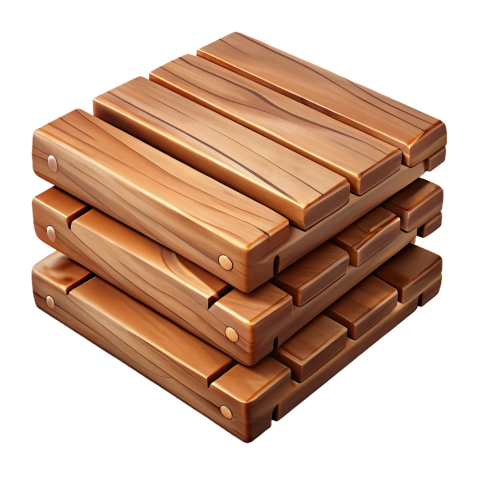 extraordinary traditional Wooden Planks Stacked Isolated on Transparent Background premium png