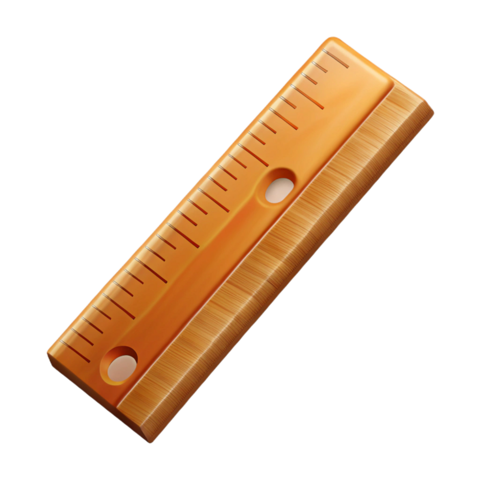 dramatic rustic Wooden Ruler Metric Scale Isolated Transparent Background exclusive png