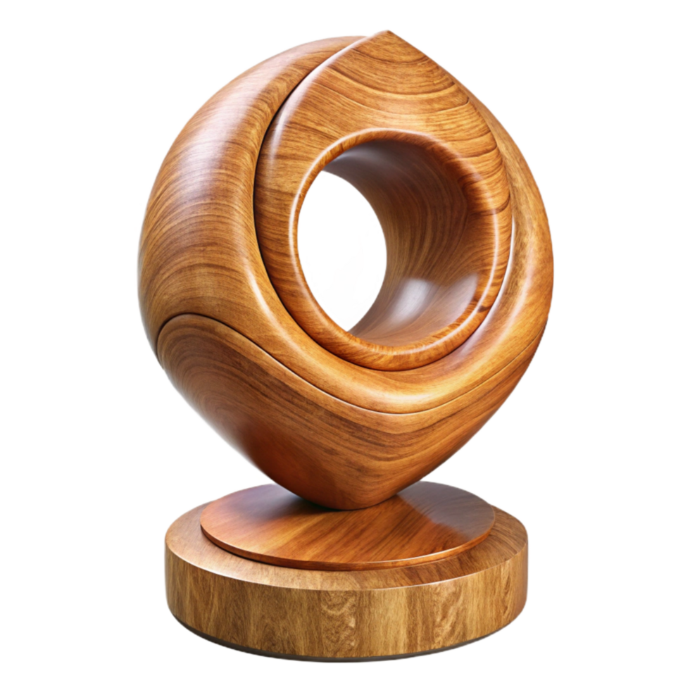 beautiful traditional Wooden Sculpture Polished Finish Isolated Element high quality png