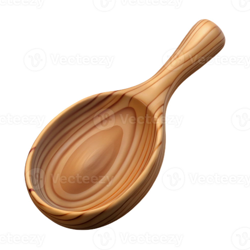 magnificent abstract Wooden Spoon Carving in Progress Isolated genuine png