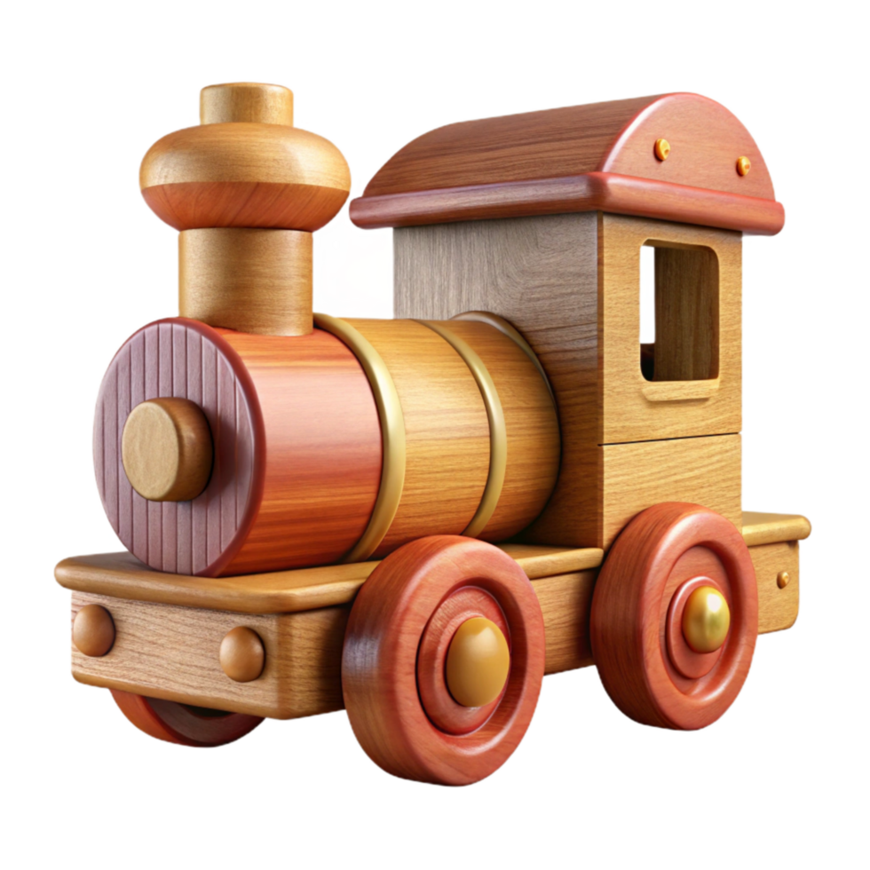 extraordinary creative Wooden Toy Train Isolated Element png