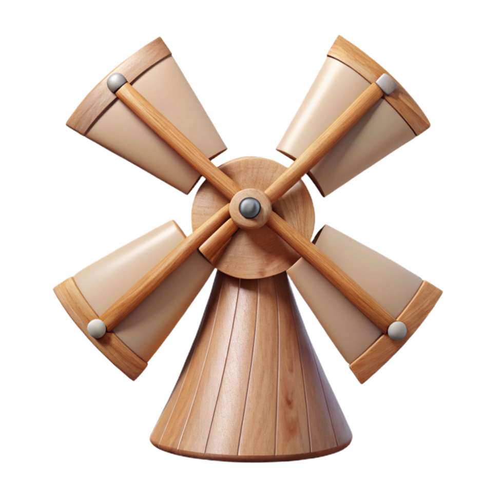 wonderful vintage Wooden Windmill Sails Transparent Turning exclusive png