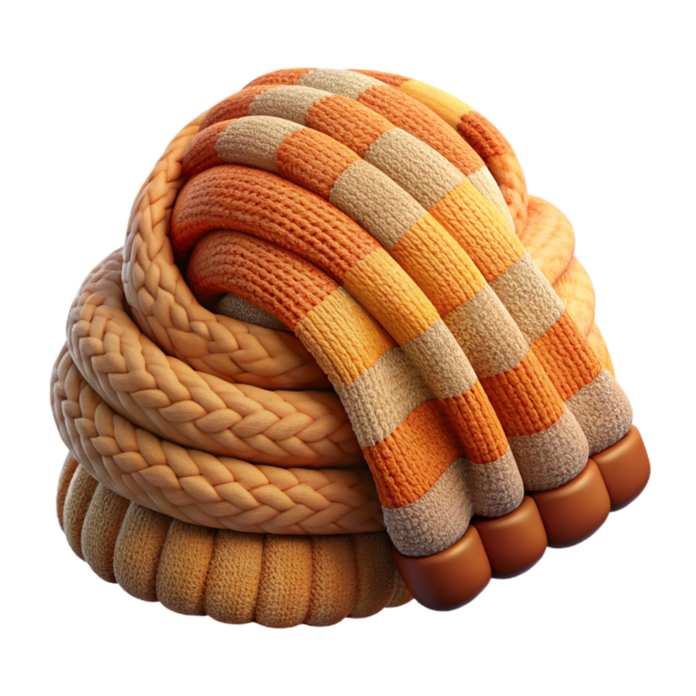 beautiful minimalist Woolen Blanket Knitted Pattern Isolated with Warm Colors detailed png