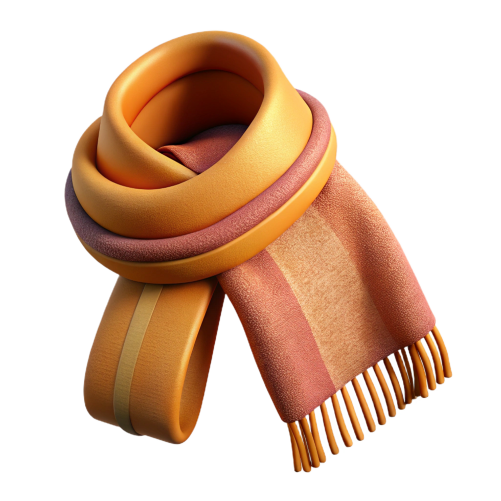 wonderful minimalist Woolen Scarf with Fringe Detail Transparent Element high resolution png