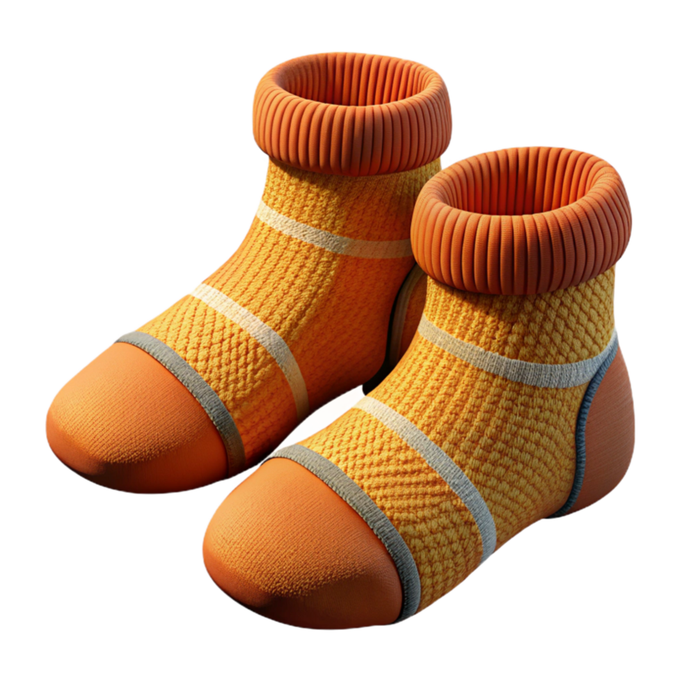 elegant vintage Woolen Socks Knitted Pattern Isolated with Warm Colors genuine png
