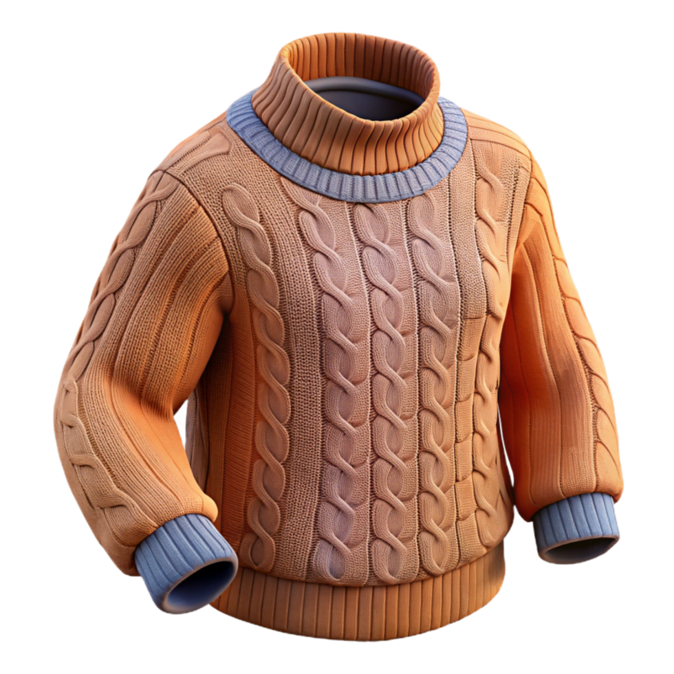 wonderful artistic Woolen Sweater with Cable Knit Cutout high quality png