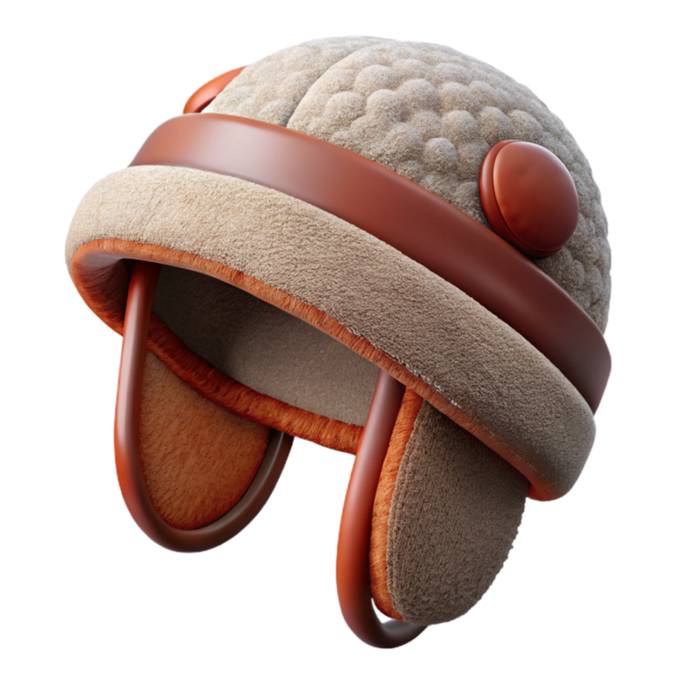 extraordinary modern Wool Hat Earflap Detail Isolated on Transparent Background high quality png