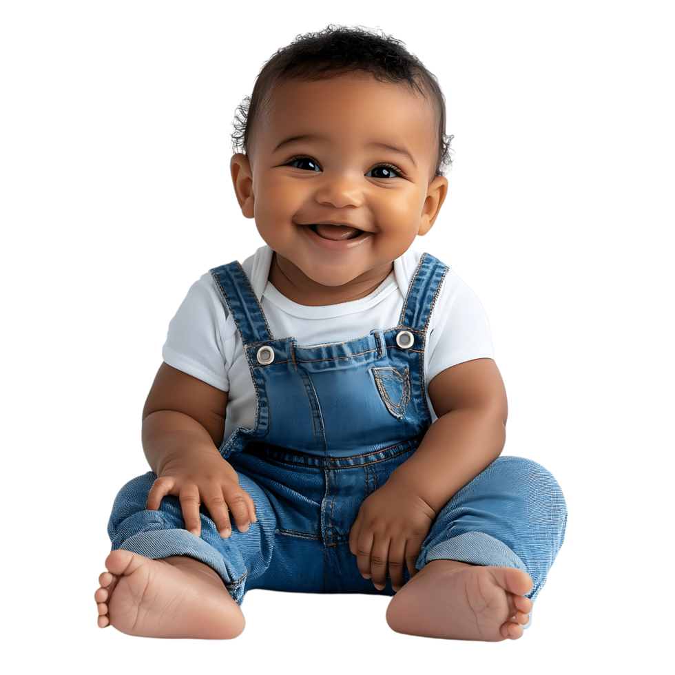 Smiling baby in transparent background png