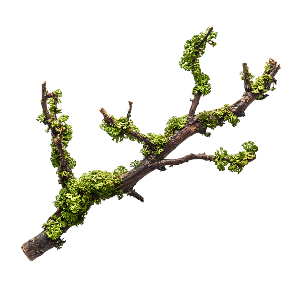 Moss-covered branch transparent background png