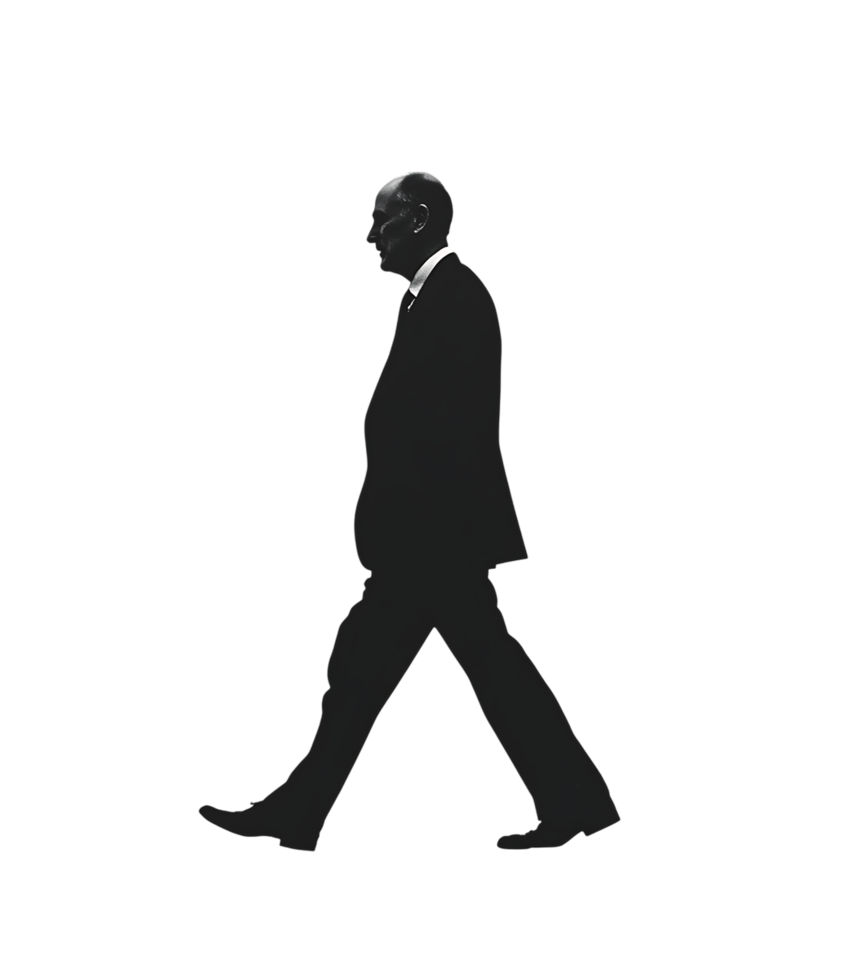 Mysterious figure striding forward. png