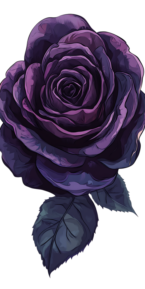 Elegant dark purple rose graphic design png