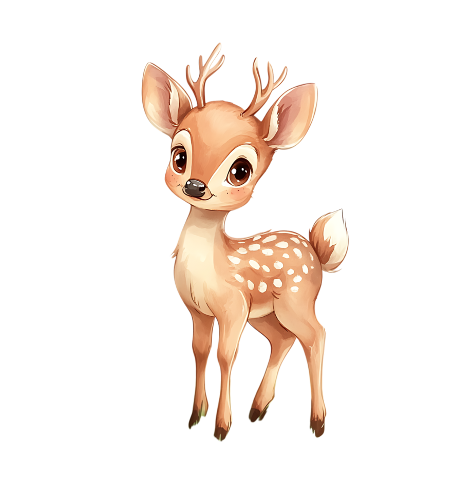 Adorable fawn illustration, perfect for kids' designs png