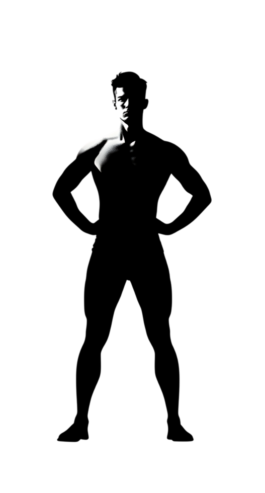 A person in the dark with a flashlight png
