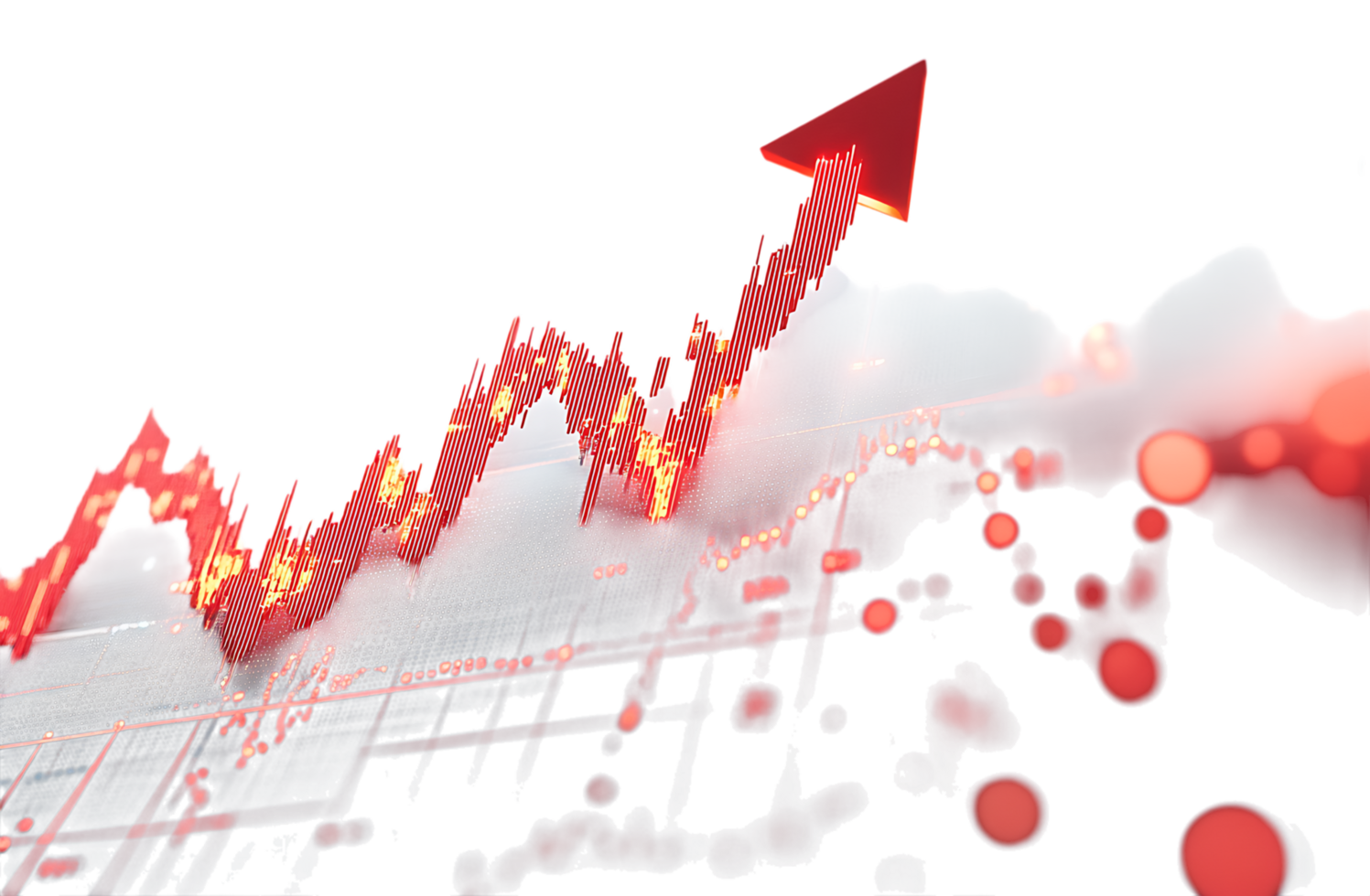 Abstract financial chart showing upward trend. png