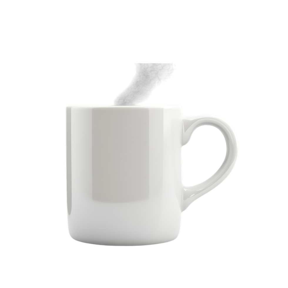 branco caneca com uma único lidar com Projeto. png