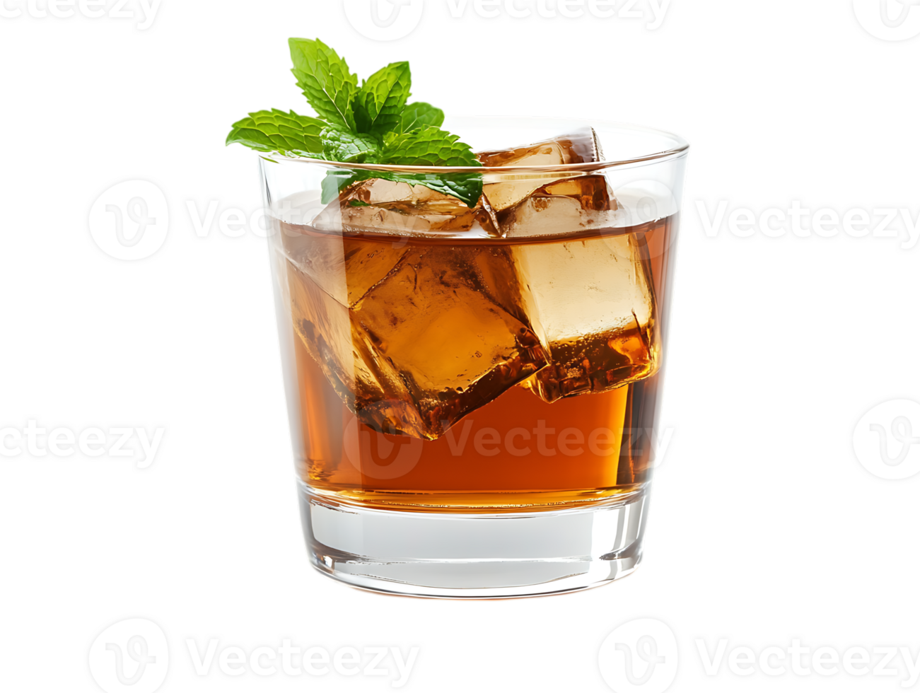 Refreshing iced tea with mint. png
