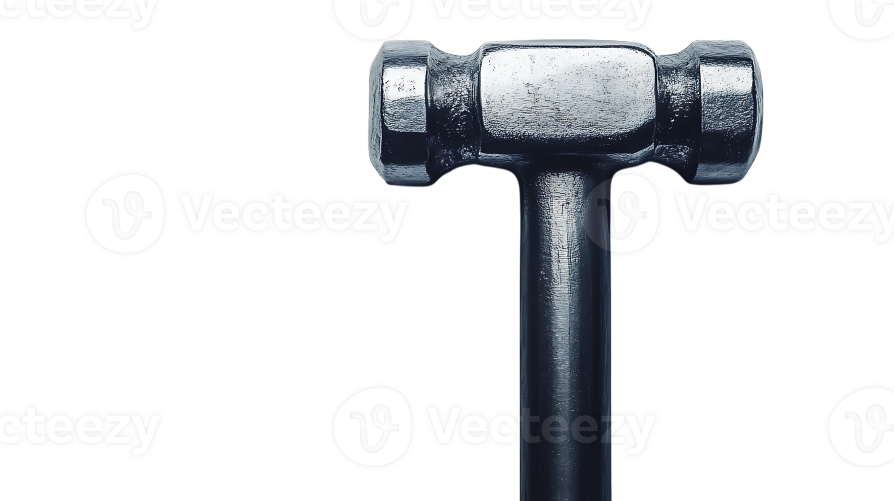 Close up of a ball peen hammer. png