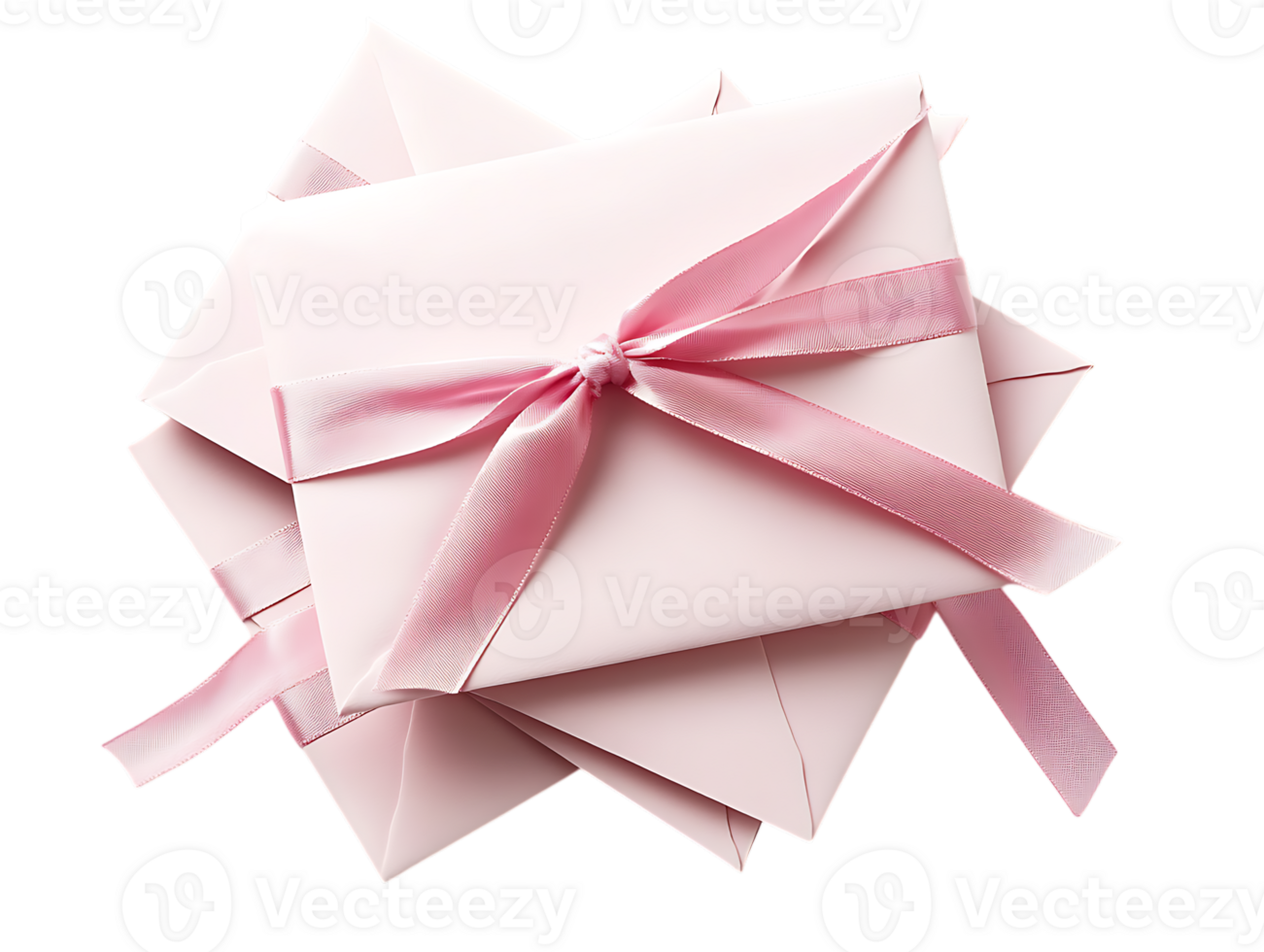 A pile of pink paper wrapped with a pink ribbon png