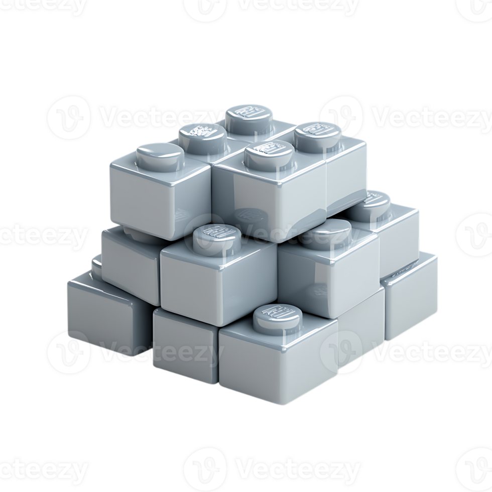 Stack of light gray Lego bricks. png