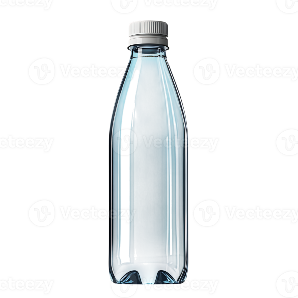 A blue plastic bottle with a white cap png