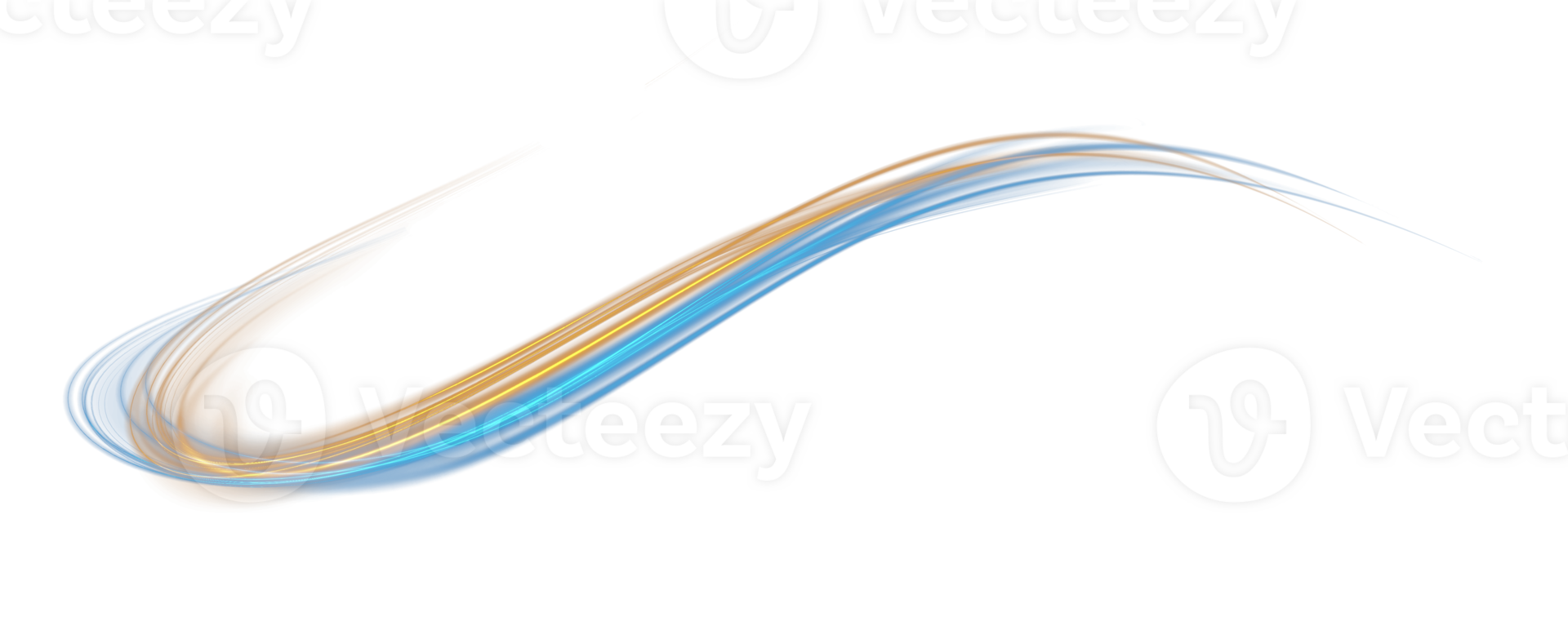 Blue and golden glowing shiny lines effect. Luminous blue and yellow lines of speed. Light glowing effect. Light trail wave, fire path trace line and incandescence curve twirl. Illustration number 35 png