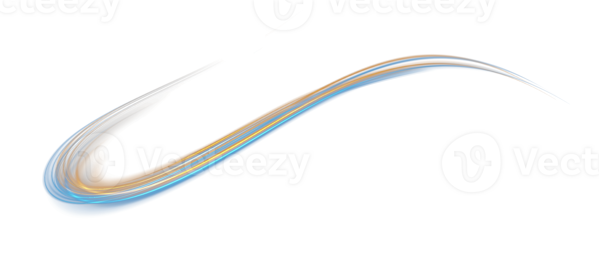 Blue and golden glowing shiny lines effect. Luminous blue and yellow lines of speed. Light glowing effect. Light trail wave, fire path trace line and incandescence curve twirl. Illustration number 34 png