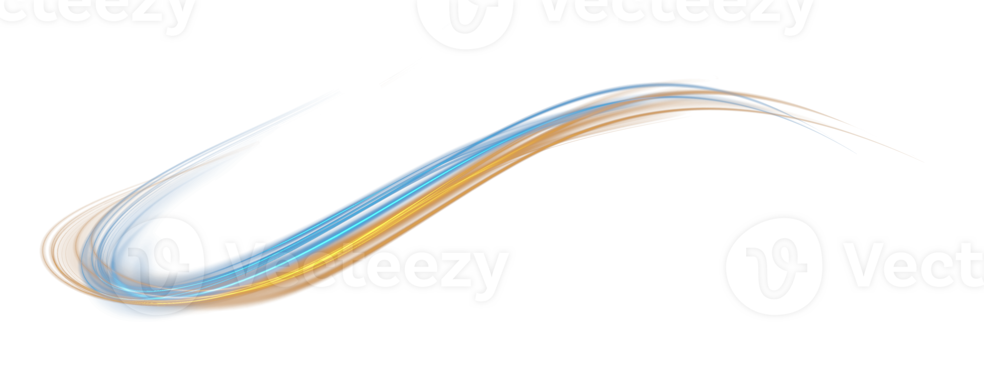Blue and golden glowing shiny lines effect. Luminous blue and yellow lines of speed. Light glowing effect. Light trail wave, fire path trace line and incandescence curve twirl. Illustration number 31 png