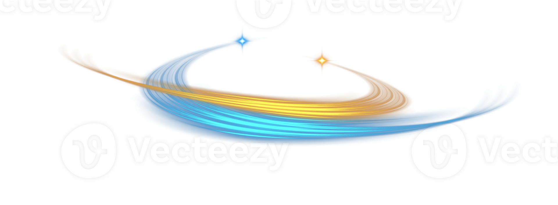 Blue and golden glowing shiny lines effect. Luminous blue and yellow lines of speed. Light glowing effect. Light trail wave, fire path trace line and incandescence curve twirl. Illustration number 27 png