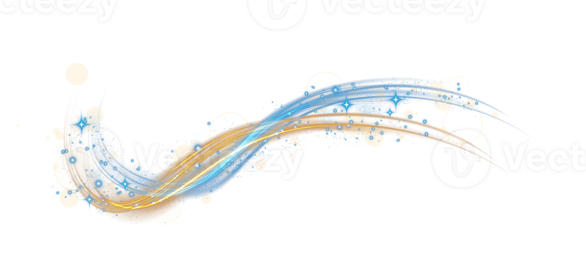 Blue and golden glowing shiny lines effect. Luminous blue and yellow lines of speed. Light glowing effect. Light trail wave, fire path trace line and incandescence curve twirl. Illustration number 29 png