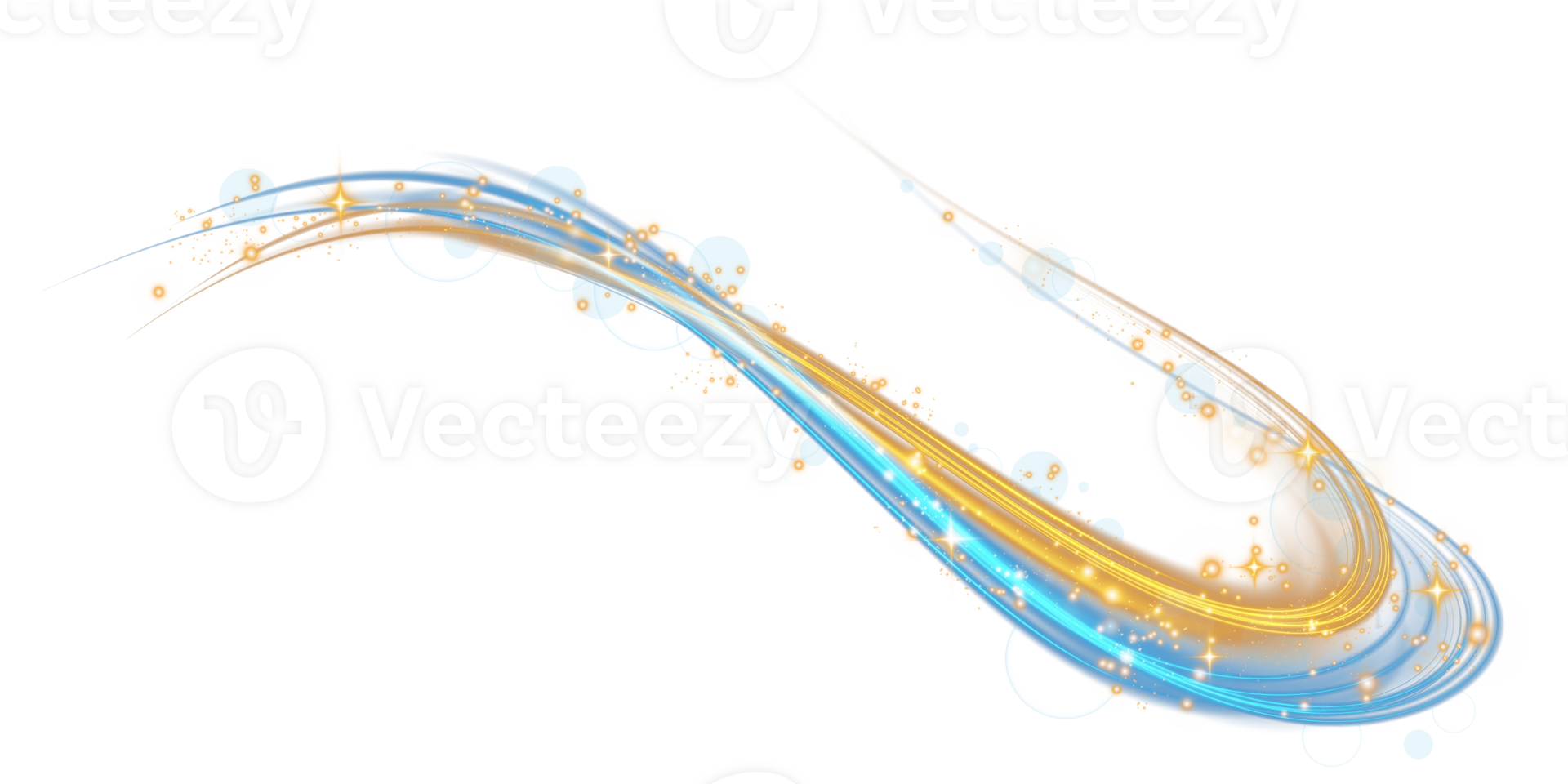 Blue and golden glowing shiny lines effect. Luminous blue and yellow lines of speed. Light glowing effect. Light trail wave, fire path trace line and incandescence curve twirl. Illustration number 28 png