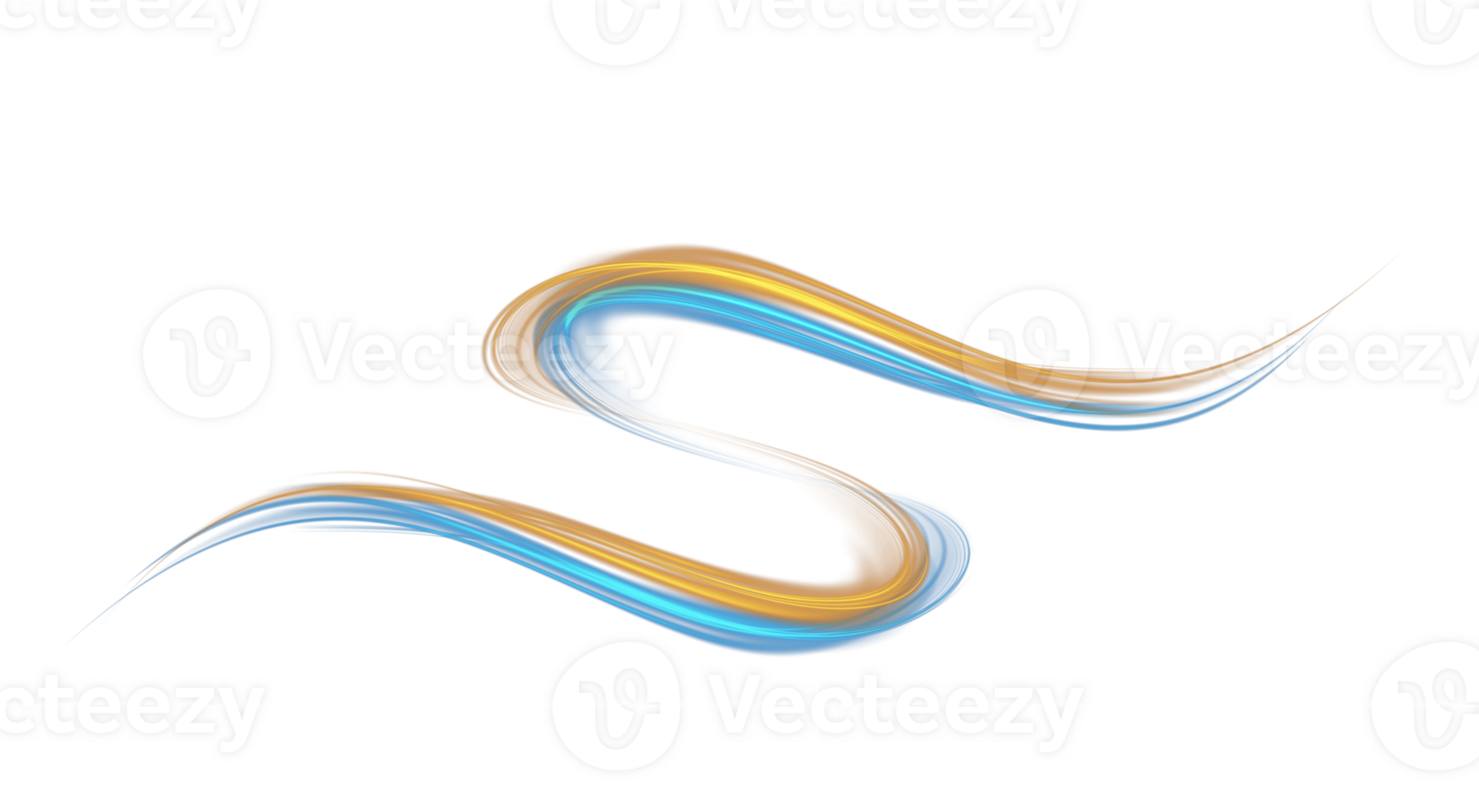 Blue and golden glowing shiny lines effect. Luminous blue and yellow lines of speed. Light glowing effect. Light trail wave, fire path trace line and incandescence curve twirl. Illustration number 25 png