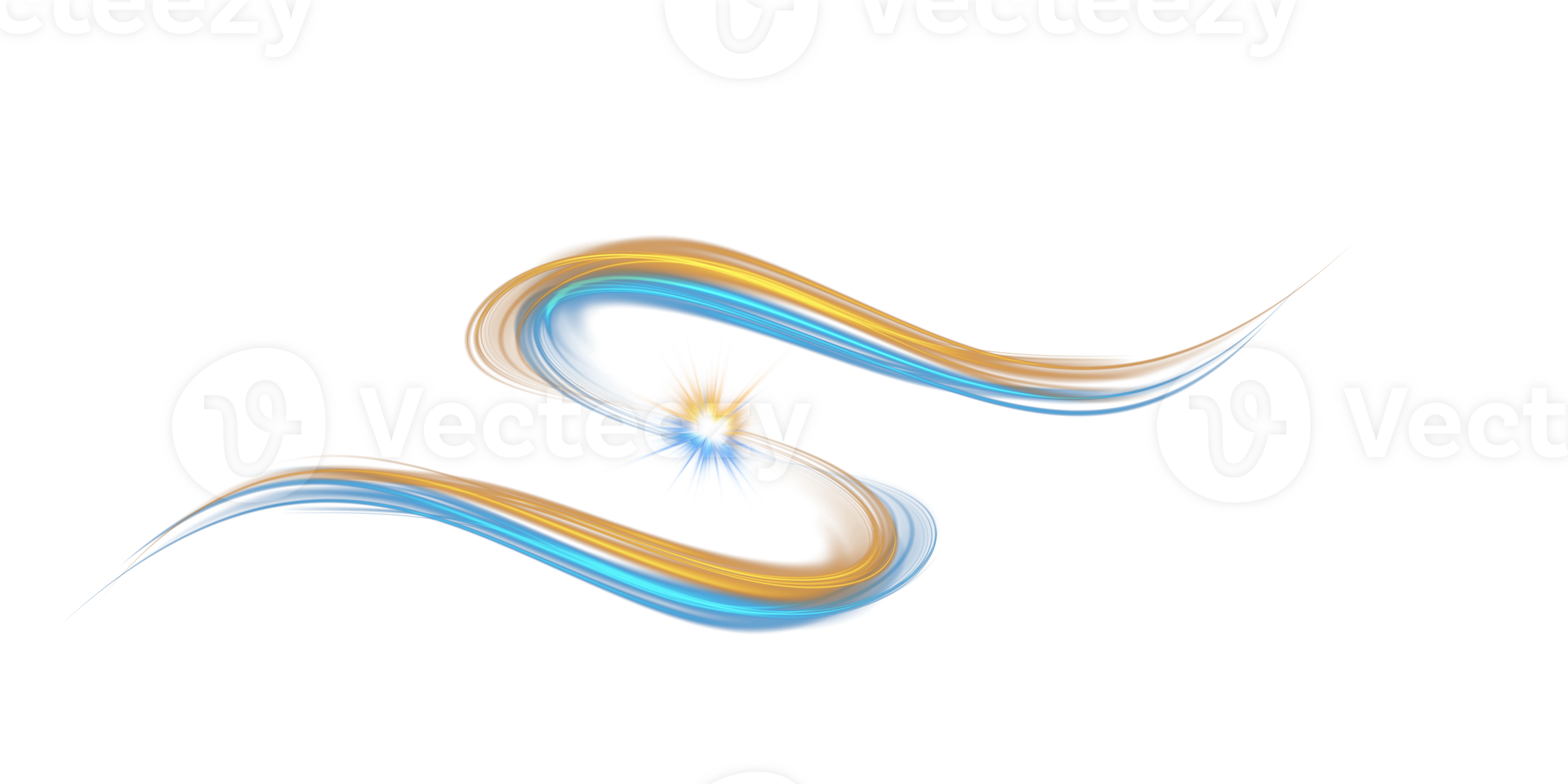 Blue and golden glowing shiny lines effect. Luminous blue and yellow lines of speed. Light glowing effect. Light trail wave, fire path trace line and incandescence curve twirl. Illustration number 24 png