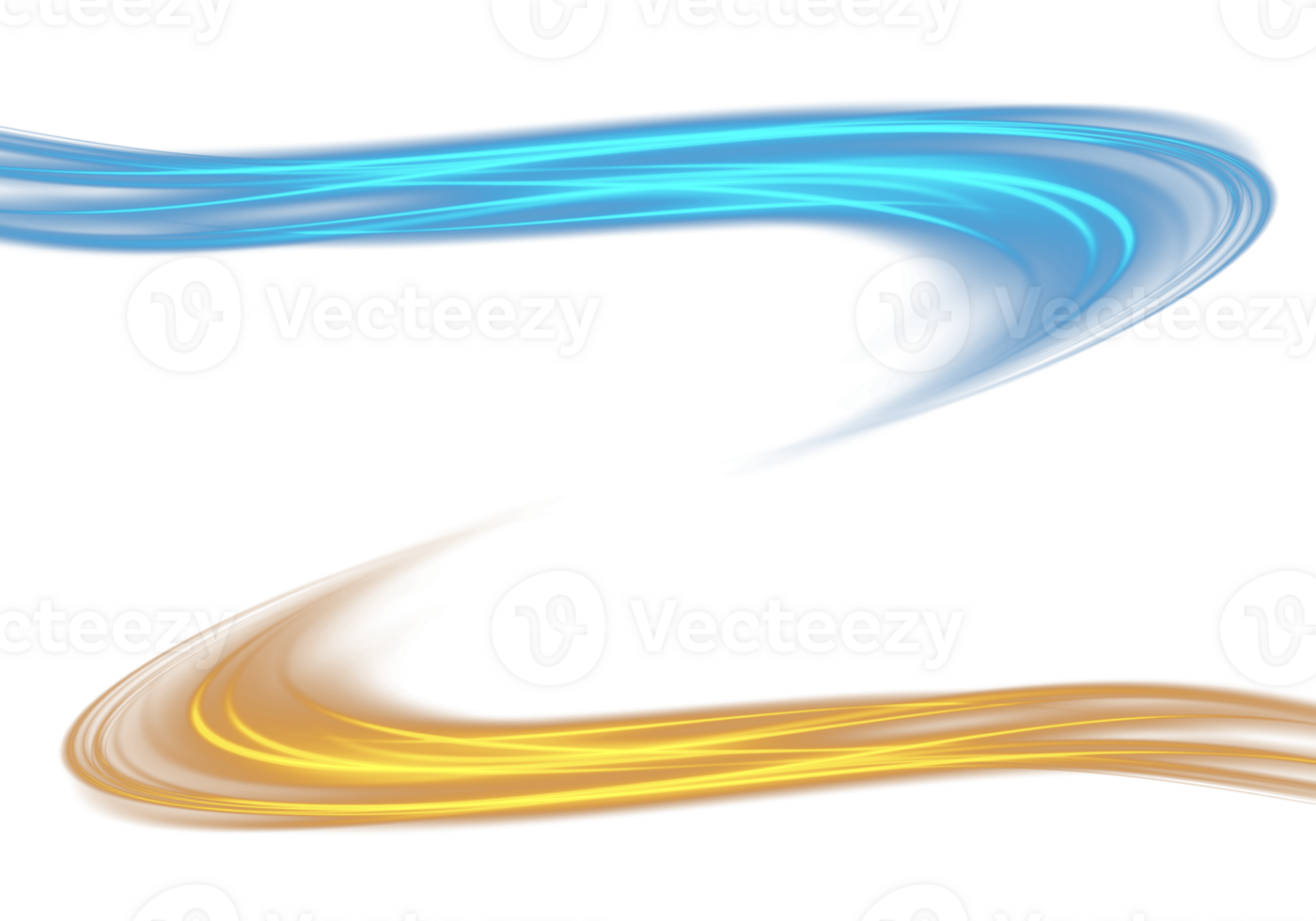 Blue and golden glowing shiny lines effect. Luminous blue and yellow lines of speed. Light glowing effect. Light trail wave, fire path trace line and incandescence curve twirl. Illustration number 22 png