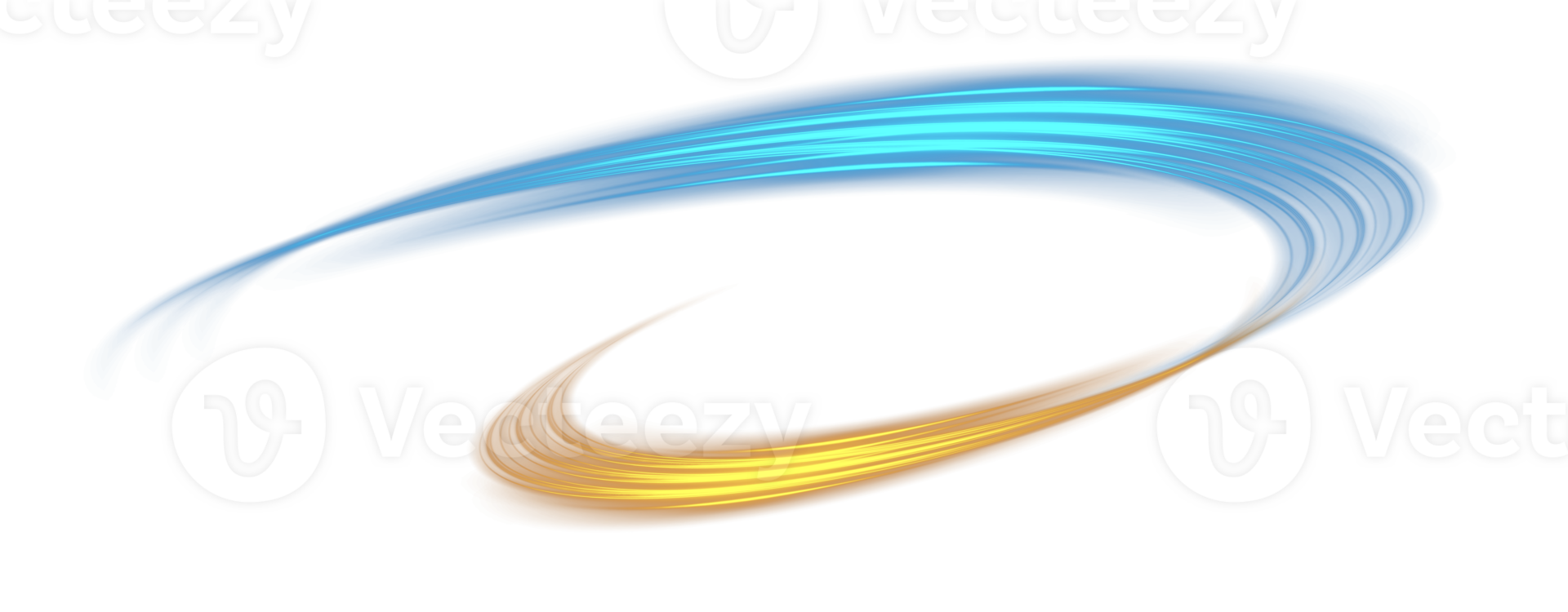 Blue and golden glowing shiny lines effect. Luminous blue and yellow lines of speed. Light glowing effect. Light trail wave, fire path trace line and incandescence curve twirl. Illustration number 20 png