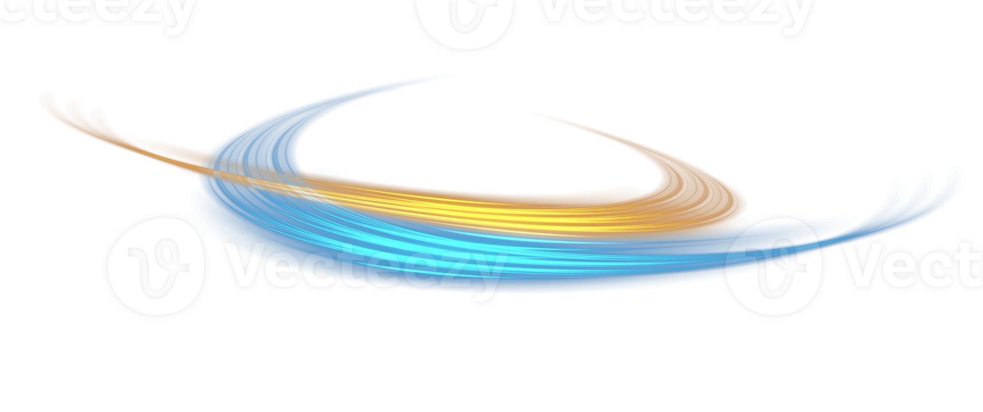 Blue and golden glowing shiny lines effect. Luminous blue and yellow lines of speed. Light glowing effect. Light trail wave, fire path trace line and incandescence curve twirl. Illustration number 15 png
