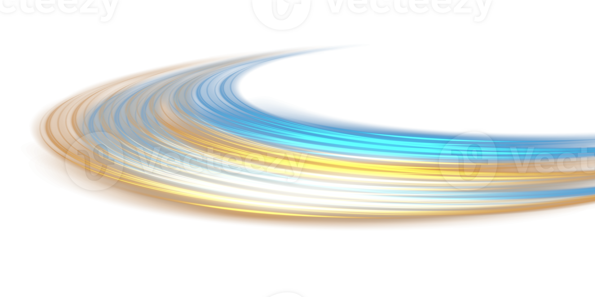 Blue and golden glowing shiny lines effect. Luminous blue and yellow lines of speed. Light glowing effect. Light trail wave, fire path trace line and incandescence curve twirl. Illustration number 12 png