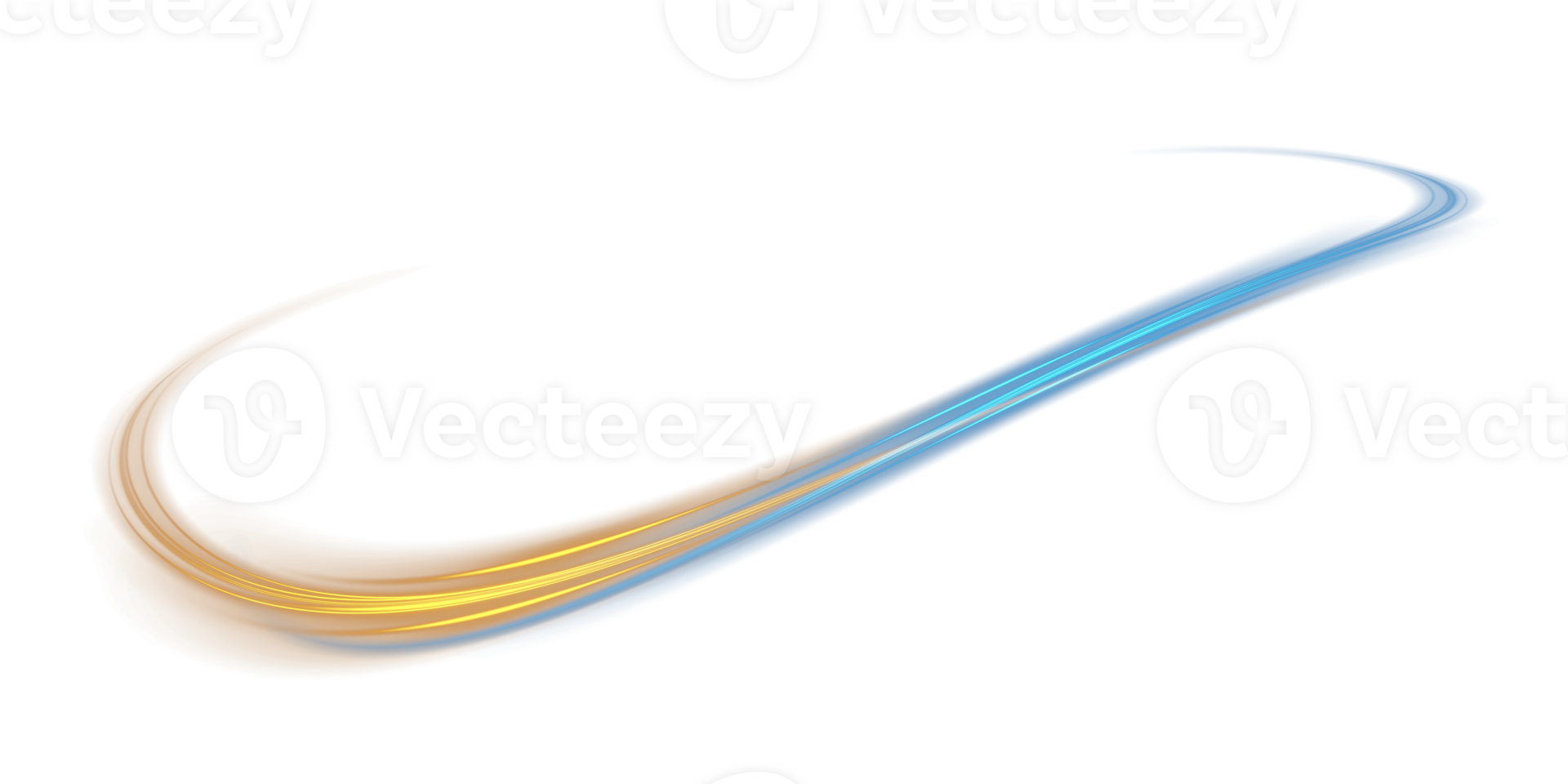 Blue and golden glowing shiny lines effect. Luminous blue and yellow lines of speed. Light glowing effect. Light trail wave, fire path trace line and incandescence curve twirl. Illustration number 11 png