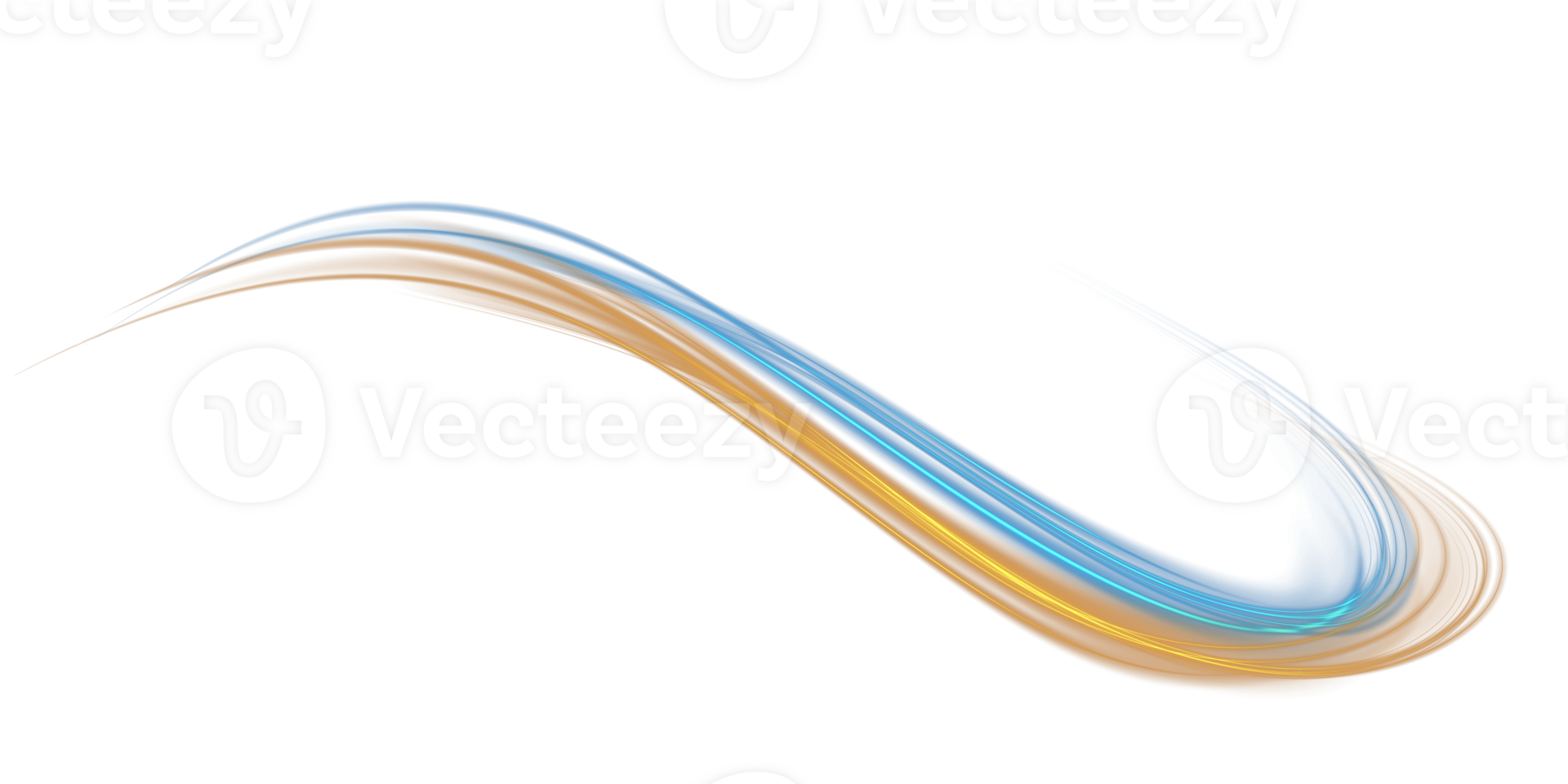 Blue and golden glowing shiny lines effect. Luminous blue and yellow lines of speed. Light glowing effect. Light trail wave, fire path trace line and incandescence curve twirl. Illustration number 7 png