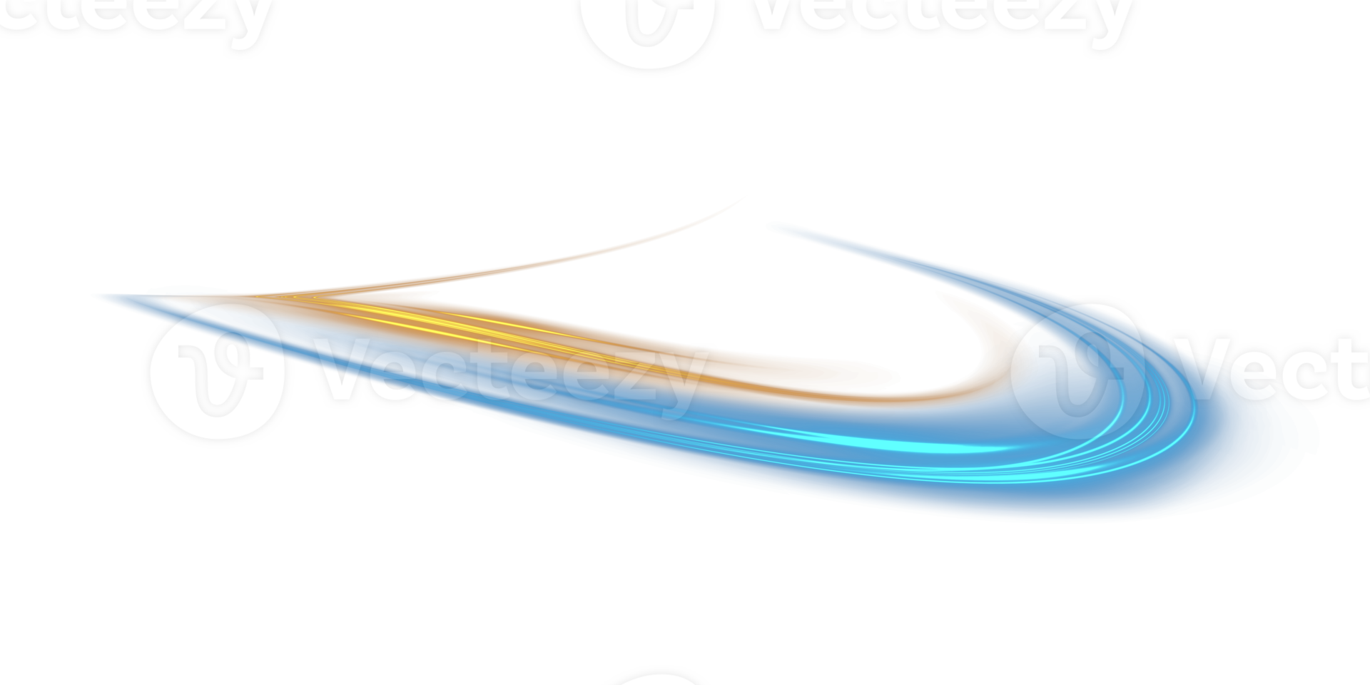 Blue and golden glowing shiny lines effect. Luminous blue and yellow lines of speed. Light glowing effect. Light trail wave, fire path trace line and incandescence curve twirl. Illustration number 4 png