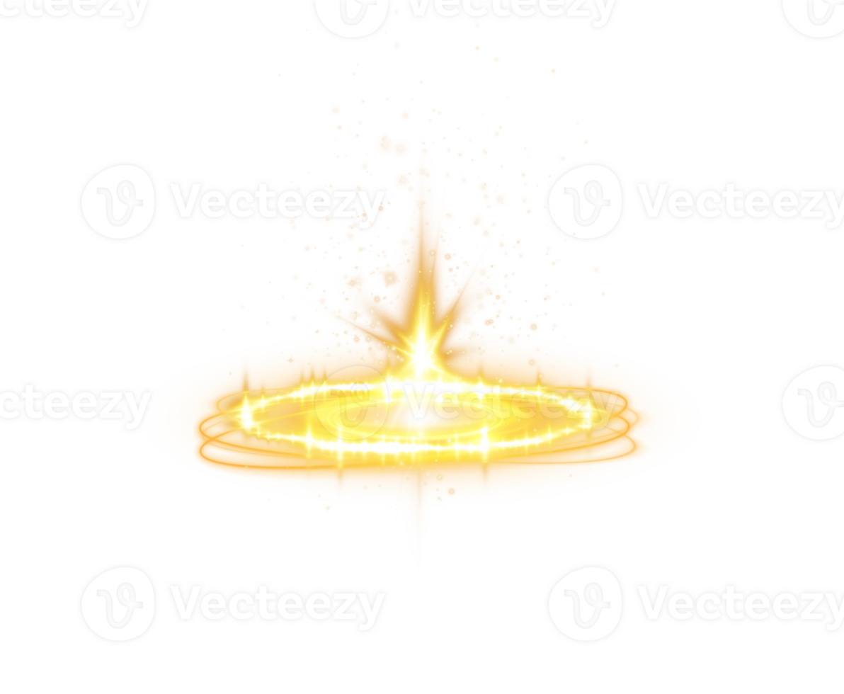 Yellow magic fantasy portal. Futuristic teleport. Light effect. Yellow candles rays of a night scene with sparks. Empty light effect of the podium. Disco club dance floor. . Illustration number 36 png