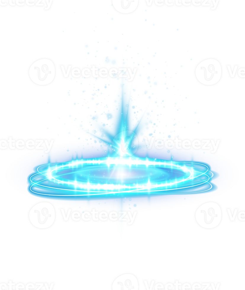 Blue magic fantasy portal. Futuristic teleport. Light effect. Blue candles rays of a night scene with spark. Empty light effect of the podium. Disco club dance floor. . Illustration number 15 png