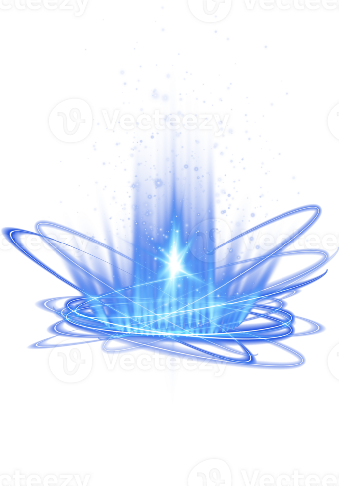 Blue magic fantasy portal. Futuristic teleport. Light effect. Blue candles rays of a night scene with spark. Empty light effect of the podium. Disco club dance floor. . Illustration number 11 png