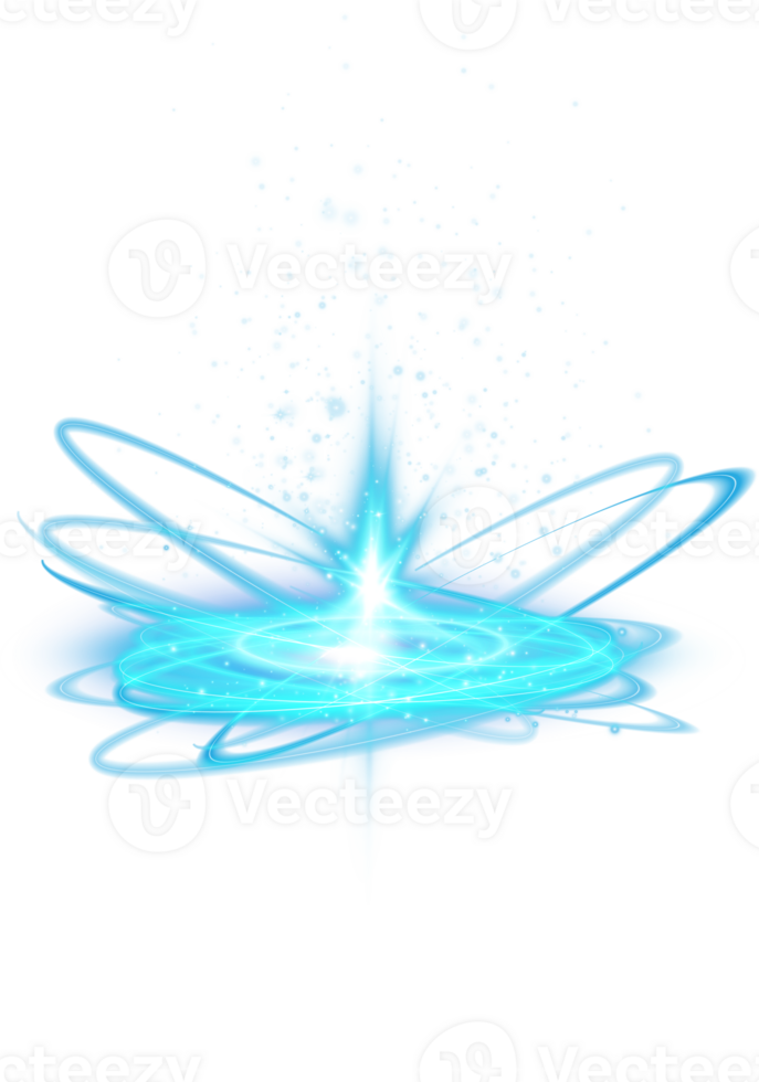 Blue magic fantasy portal. Futuristic teleport. Light effect. Blue candles rays of a night scene with spark. Empty light effect of the podium. Disco club dance floor. . Illustration number 9 png
