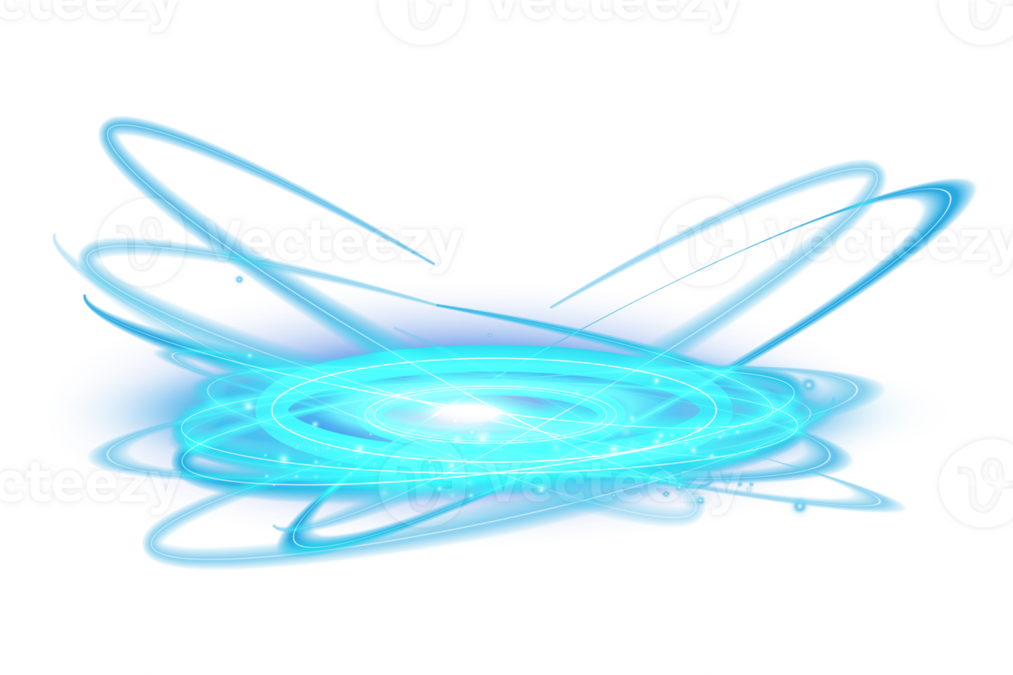 Blue magic fantasy portal. Futuristic teleport. Light effect. Blue candles rays of a night scene with spark. Empty light effect of the podium. Disco club dance floor. . Illustration number 3 png