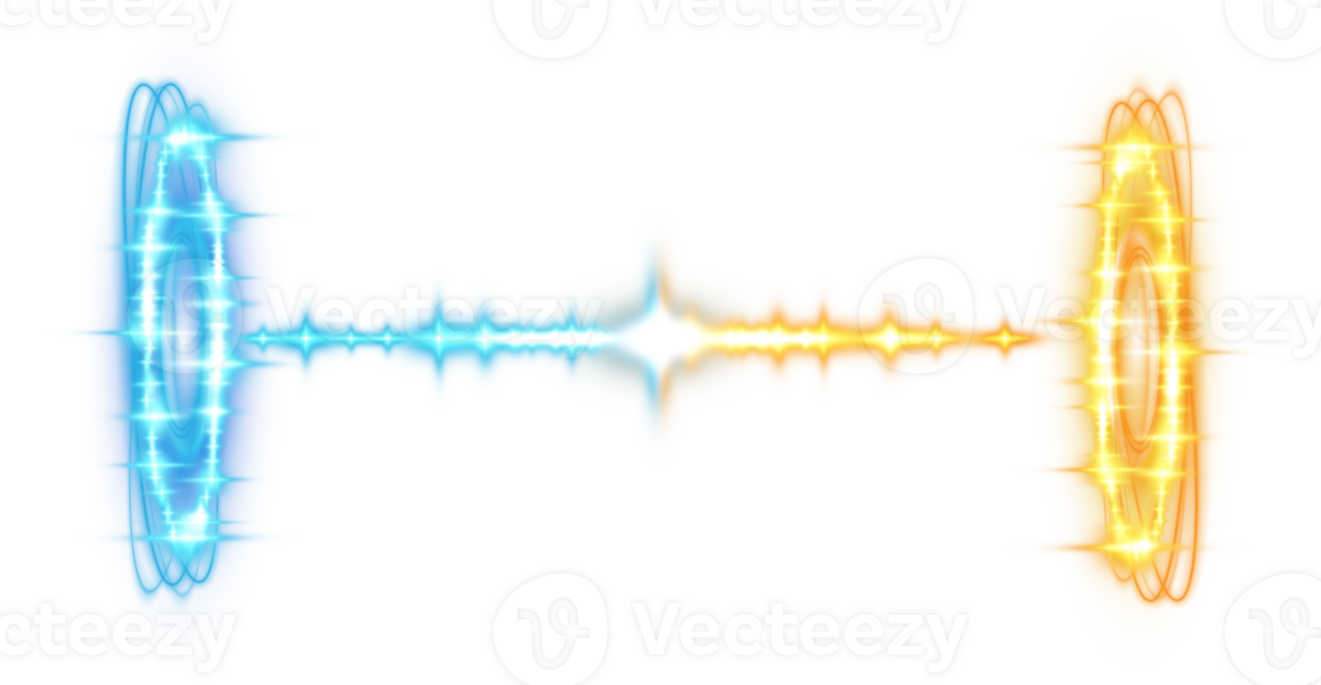 Blue and yellow magic fantasy portals. Futuristic teleports. Light effect. Blue, yellow candles rays of a night scene with sparks. Empty light effect of the podium. . Illustration number 2 png